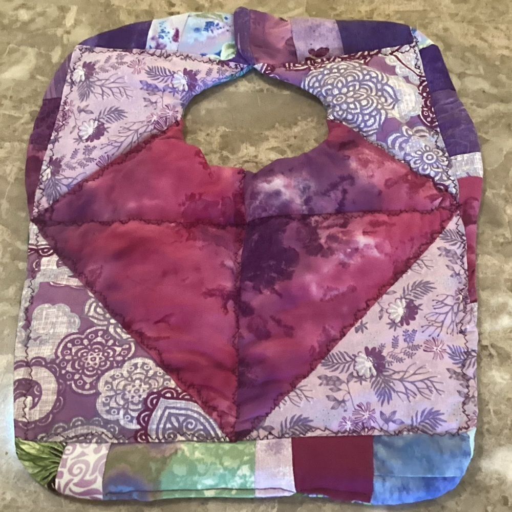 NWOT. Hand Crafted Quilted Reversible Baby Bib $12 ea. or 3/$25